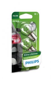 Купить Автолампы 12V 21/5W двухконтактные Philips LongLife EcoVision (к-т 2 шт) в интернет магазине в Ульяновске 