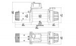 Лебёдка автомобильная электрическая 12V Runva 12500 lbs 5670 кг (влагозащищенная)